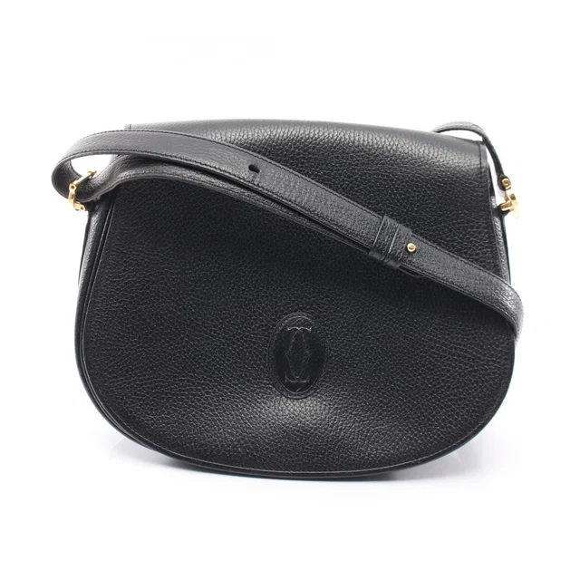 Cartier Shoulder Bag Must Line Black Leather in Black Leather from The Reluxe