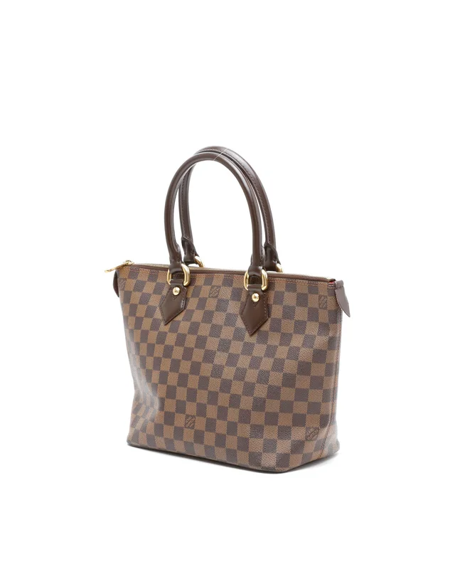 Louis Vuitton Damier Ebene Saleya PM Bag in Brown Canvas from A Retro Tale, photo 2 of 9