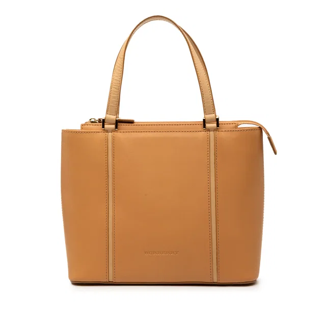 Brown Burberry Leather Tote in Brown Leather from Designer Revival