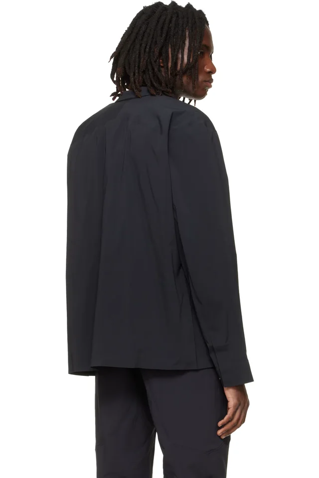 Veilance Black Metry L/S Shirt, photo 3 of 4 from SSENSE