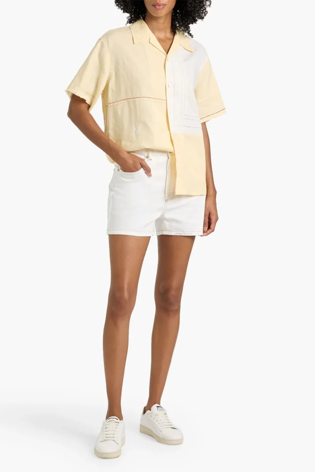 Marni Floral-Appliquéd Denim Shorts, photo 2 of 4 from THE OUTNET