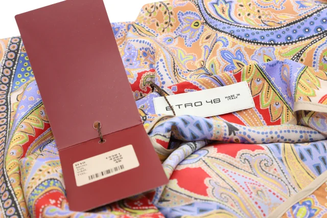Etro Paisley A-line Long Skirt in Multicolor Silk in multi, photo 4 of 5 from ShopSimon