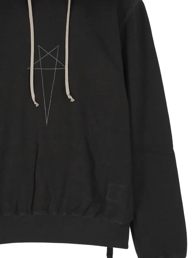 Rick Owens Drkshdw Graphic Drawstring Hoodie, photo 3 of 7 from SENSER