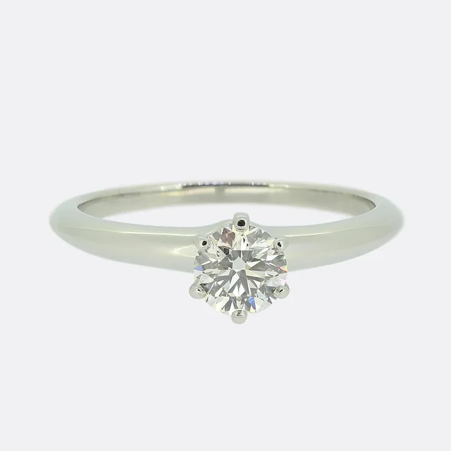 Tiffany & Co. 0.72 Carat Diamond Engagement Ring from The Vintage Jeweller