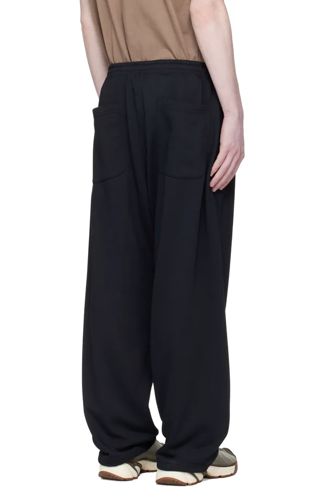 nanamica Black Polyester Pile Sweatpants, photo 3 of 4 from SSENSE