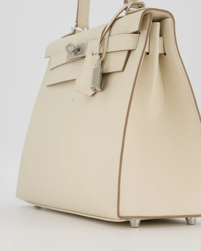 HOT* Hermès Kelly 28 Sellier Bag in White Epsom leather from Sellier, photo 12 of 20