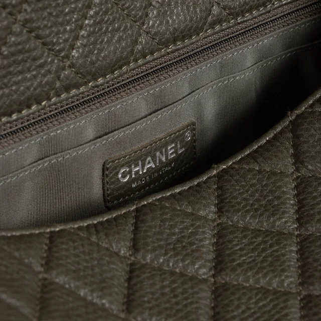 Chanel Khaki Calfskin XXL Flap Bag in Green Calfskin from Labellov, photo 4 of 9