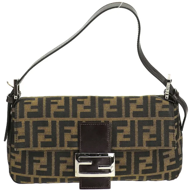 Fendi Zucca Mamma Bucket Shoulder Bag Canvas Brown in brown|red Canvas from Poshmark