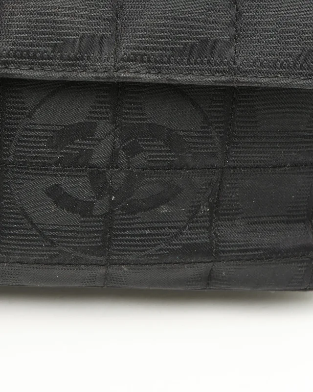 Chanel East West Chocolate Bar Bag in Brown Nylon from A Retro Tale, photo 10 of 15