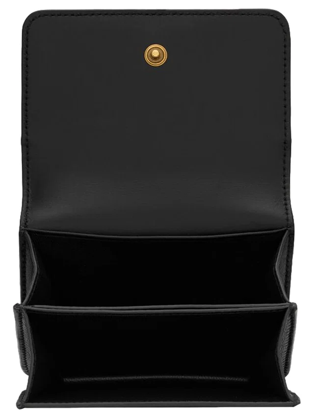 Saint Laurent Calf Leather Card Case — Black Wallets & Purses in Black Calfskin from HEWI