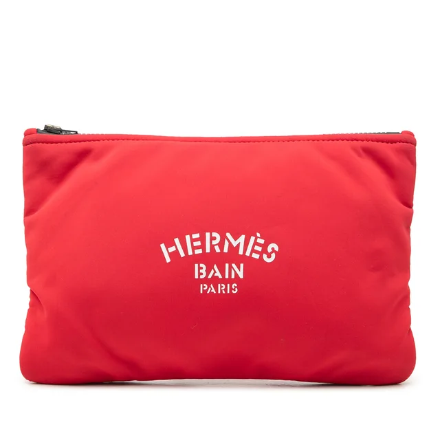 Red Hermès Medium Neoprene Neobain Case Pouch in Red from Designer Revival, photo 1 of 1