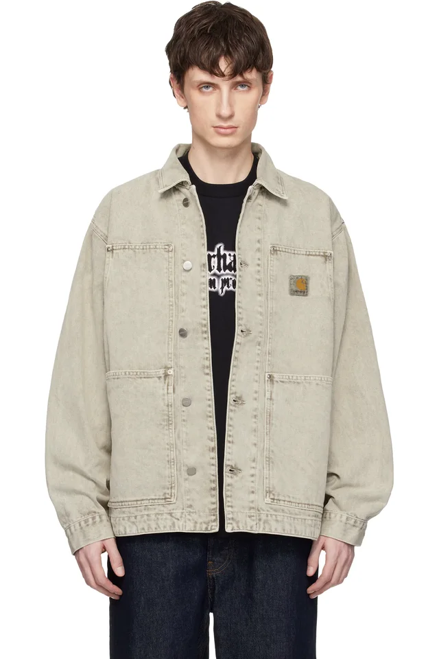 Khaki OG Double Front Denim Jacket, image 1 of 1 from SSENSE