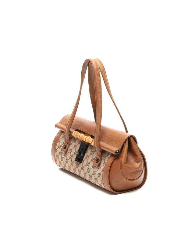 Gucci GG Bamboo Bullet Handbag in Canvas from A Retro Tale, photo 2 of 9