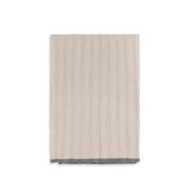 Brunello Cucinelli Beige Cashmere Scarf in Beige Cashmere from HEWI