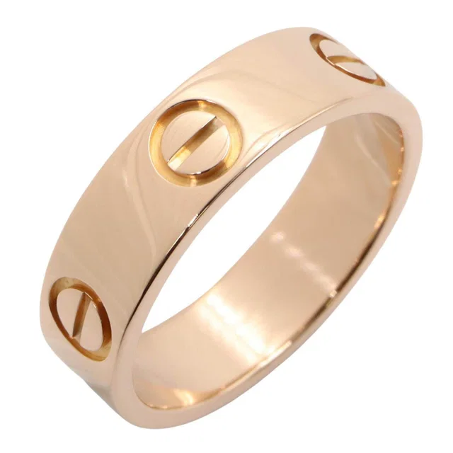 Cartier Love Au750 Pink Gold Ring Size 11 in Pink from LuxUness