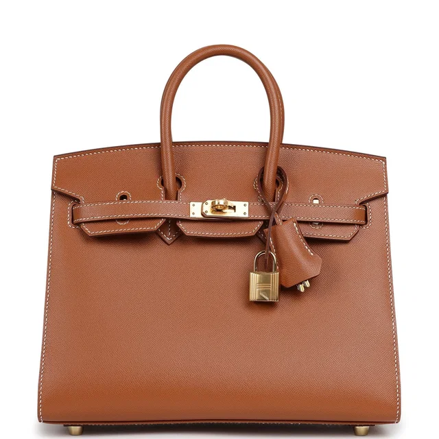 Hermès Birkin Sellier 25 Gold Madame Gold Hardware in Gold Goatskin from Madison Avenue Couture