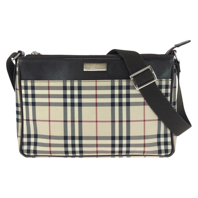 Burberry Canvas Leather Shoulder Bag in Canvas from LuxUness