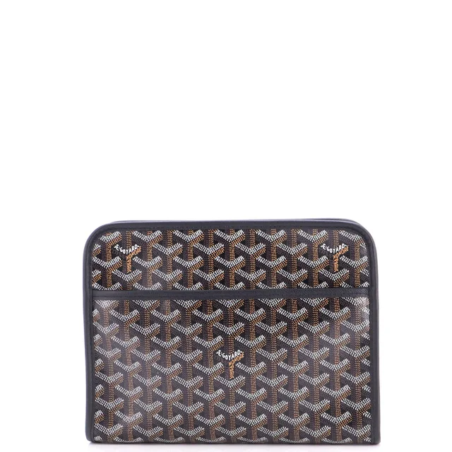 Goyard Jouvence Toiletry Pouch Coated Canvas MM in black Coated canvas from Rebag