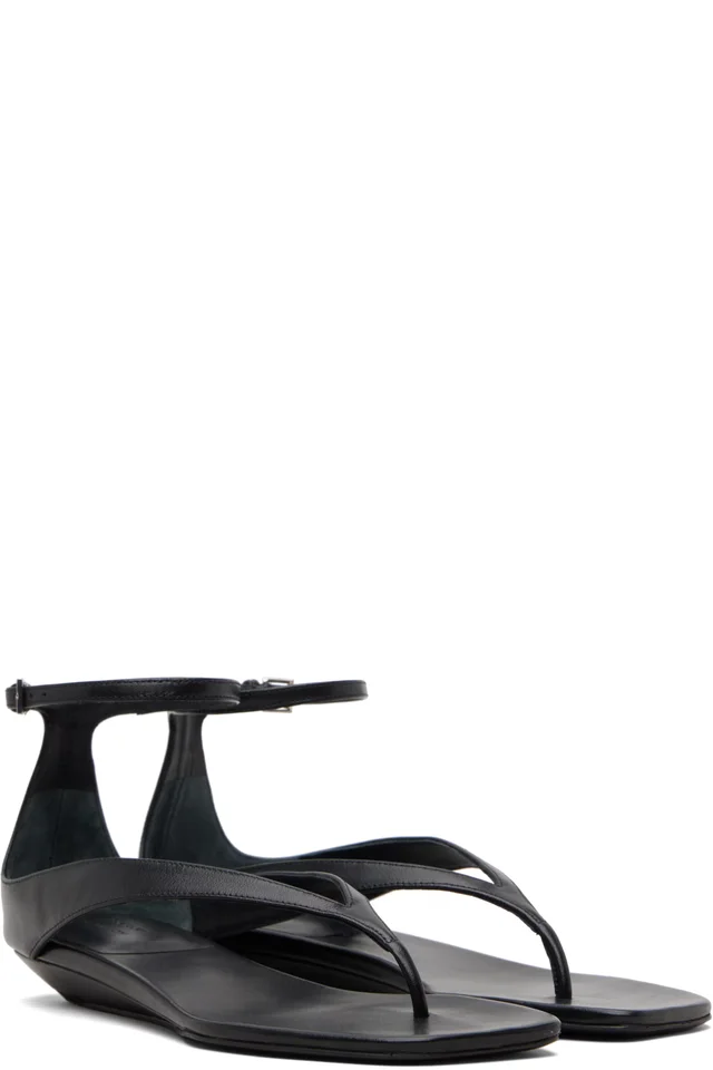 Loulou de Saison Black Zio Flip Flop Sandals, photo 4 of 5 from SSENSE