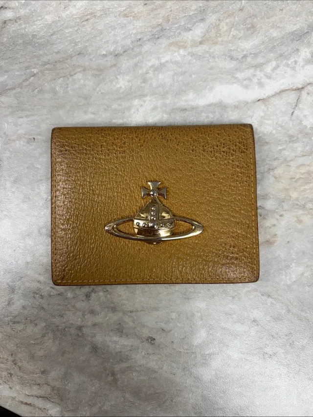 Vivienne Westwood Mustard Leather Card Holder With Gold Orb in neutral|brown Leather from Poshmark