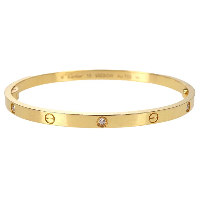 Cartier Love Bracelet Bangle Small 982BOW Au750 Diamond #16 Jewelry from AMORE Vintage Tokyo