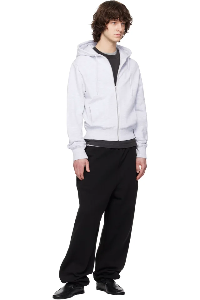 Entire Studios Gray Slim Zip Up Hoodie, photo 4 of 4 from SSENSE