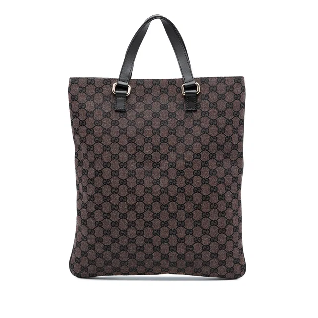 Brown Gucci GG Canvas Tote in Brown Canvas from Designer Revival