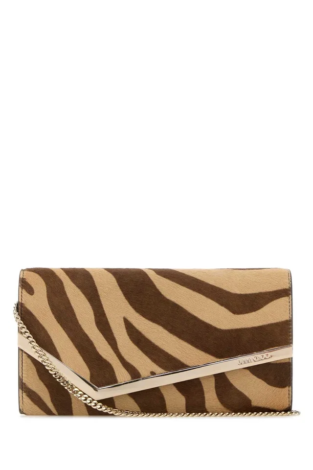 Jimmy Choo Emmie Clutch — Beige in Beige Leather from HEWI
