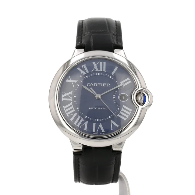Ballon Bleu de Cartier watch in steel, Ref: Cartier - 3765 Circa 2021 in Blue Leather from Collector Square, photo 2 of 3