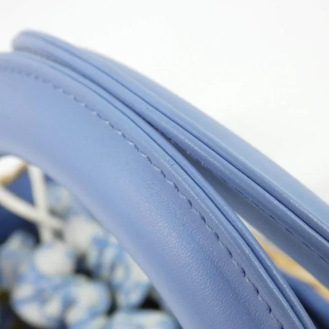 Dior OBLIQUE Wicker Canvas Handbag in Blue Wicker from LuxUness, photo 6 of 8