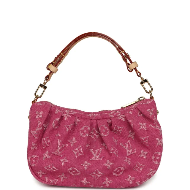 Louis Vuitton Valley Pochette Fuchsia Denim Monogram Gold Hardware in Pink Denim from Madison Avenue Couture, photo 2 of 2