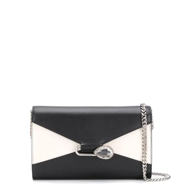 Alexander McQueen Pin Shoulder Bag Small, Bi-Colour Black/Silver from Cultstatus, photo 1 of 1