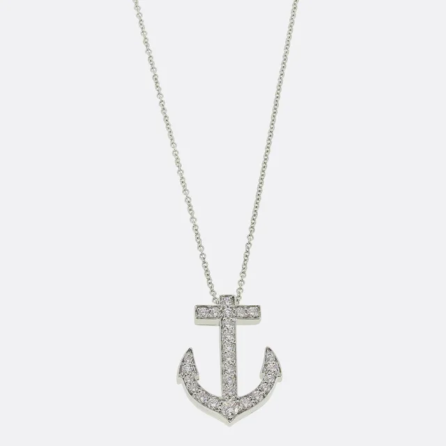 Tiffany & Co. Diamond Anchor Pendant Necklace from The Vintage Jeweller