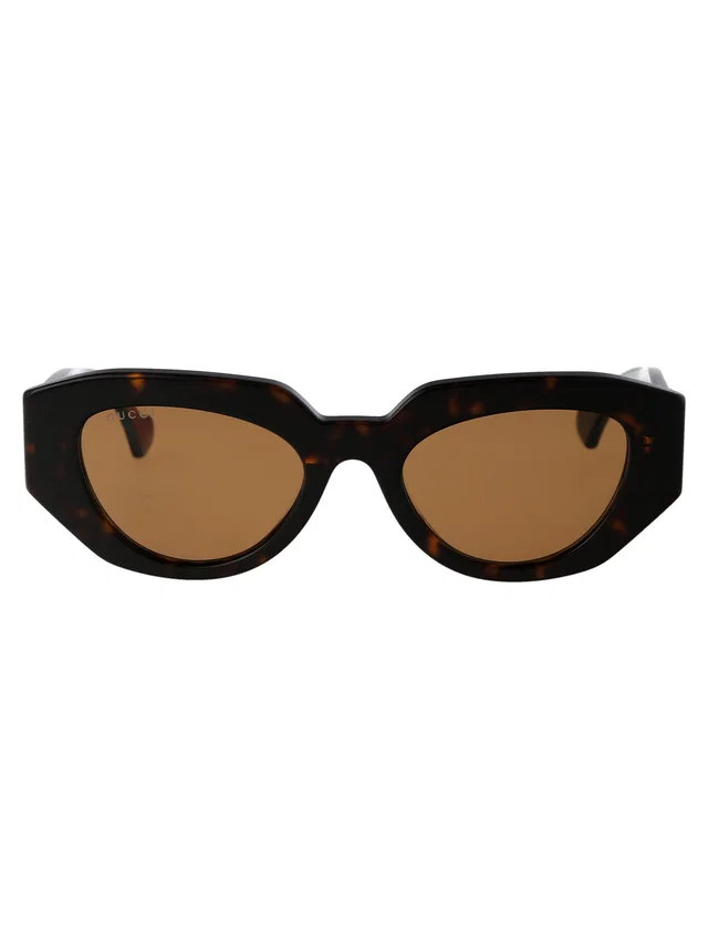 Gucci Gg1421s Acetate Cat-Eye Sunglasses — Tortoiseshell from HEWI