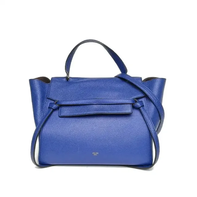Belt Mini Blue Cowhide Leather Celine Belt Bag Shoulder Bag Detachable St in blue Leather from Grailed