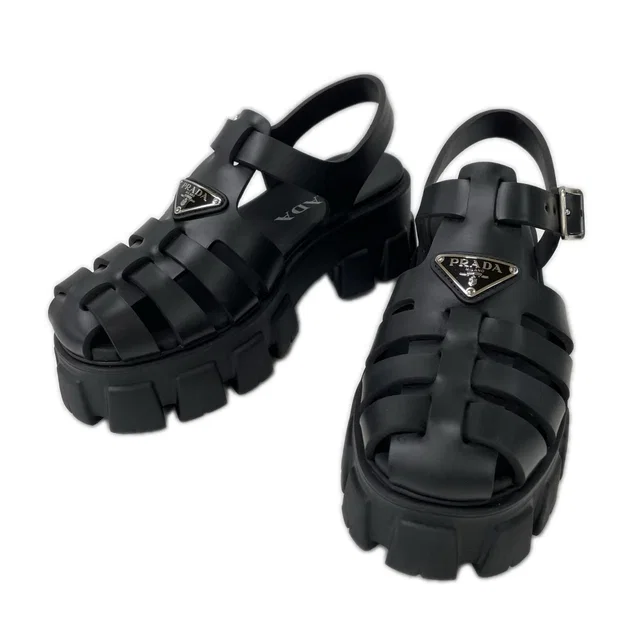 Prada Monolith Rubber Sandals from The Reluxe