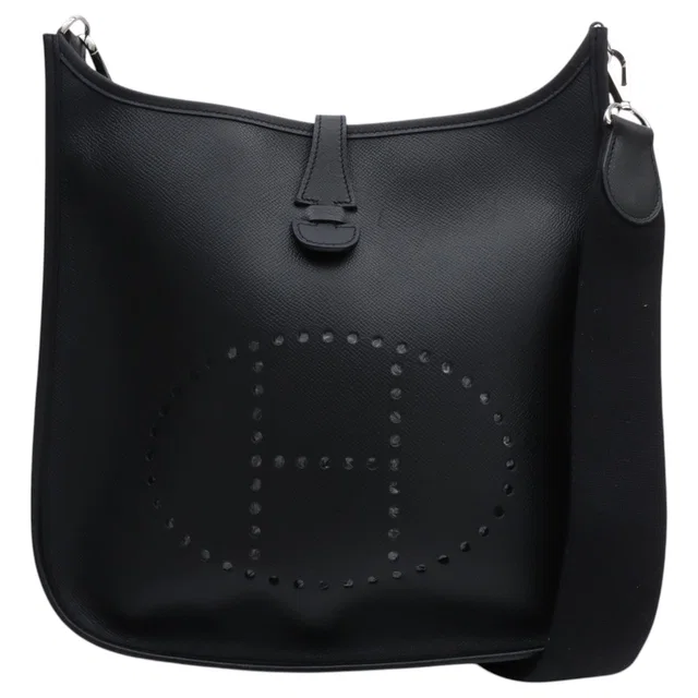 Hermès 2007 Evelyne PM Black in Black Epsom leather from VINTAGE QOO TOKYO