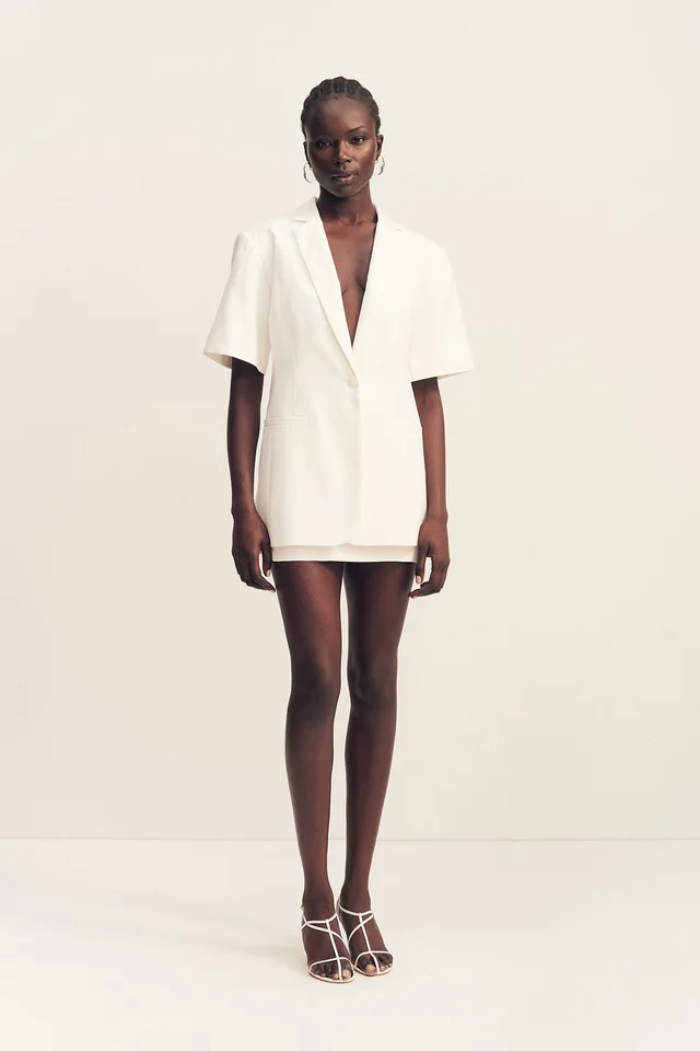 Shona Joy FELIX SHORT SLEEVE BLAZER - COCONUT from Shona Joy, photo 1 of 1