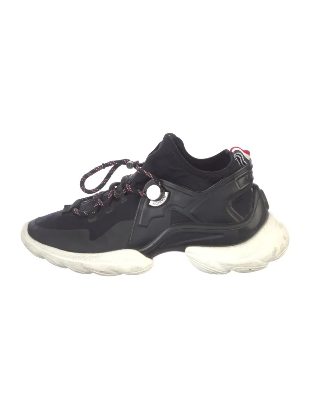 Moncler Nylon Chunky Sneakers in blue Nylon from The RealReal