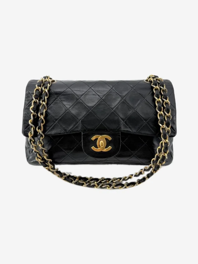 Chanel Black vintage 1991 lambskin Classic Double Flap bag in Black Lambskin from Sign of the Times