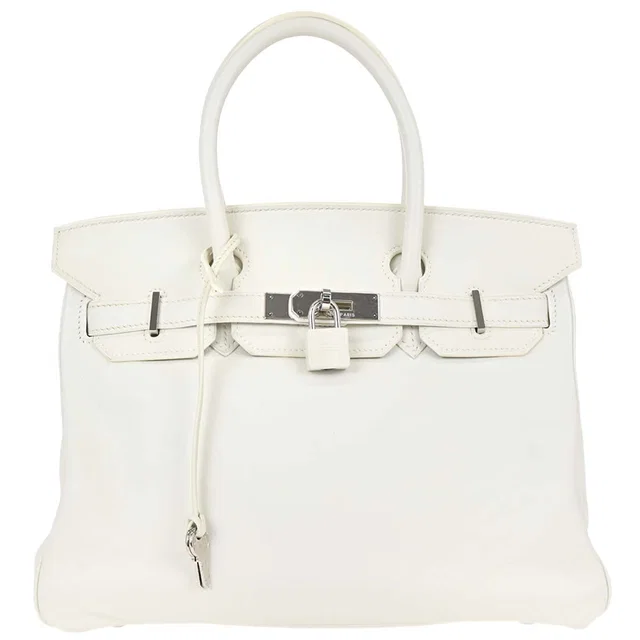 Hermès White Swift Birkin 30 Handbag in White Swift leather from AMORE Vintage Tokyo