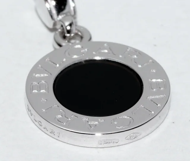 Bvlgari Bvlgari Au750 White Gold Onyx Pendant in White from LuxUness, photo 3 of 3