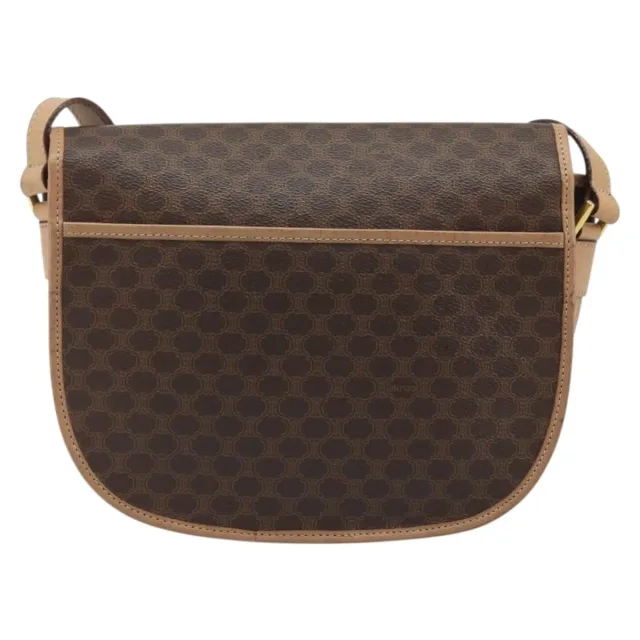 Celine Vintage Macadam Canvas And Leather Brown Bag in Brown Canvas from HEWI, photo 2 of 23