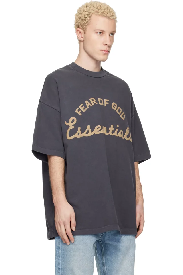 Fear of God ESSENTIALS Gray Training 90s Short Sleeve T-shirt, photo 2 of 4 from SSENSE