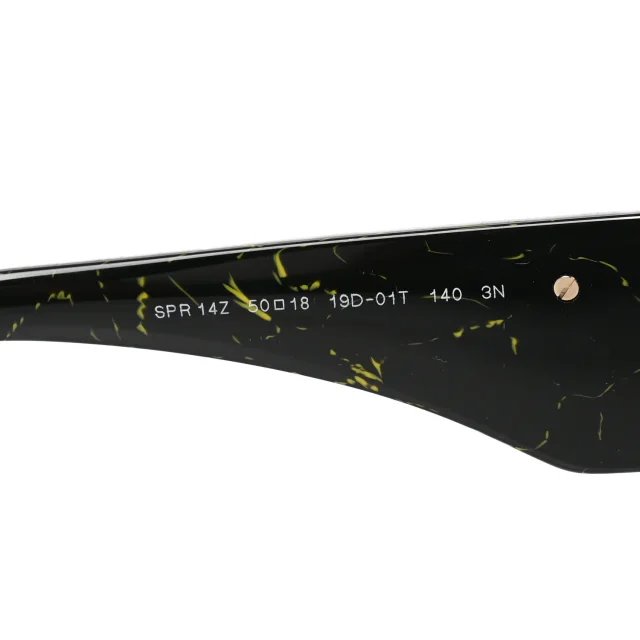 Prada Acetate Symbole Sunglasses SPR 14Z Black Marble in Black from FASHIONPHILE, photo 6 of 7