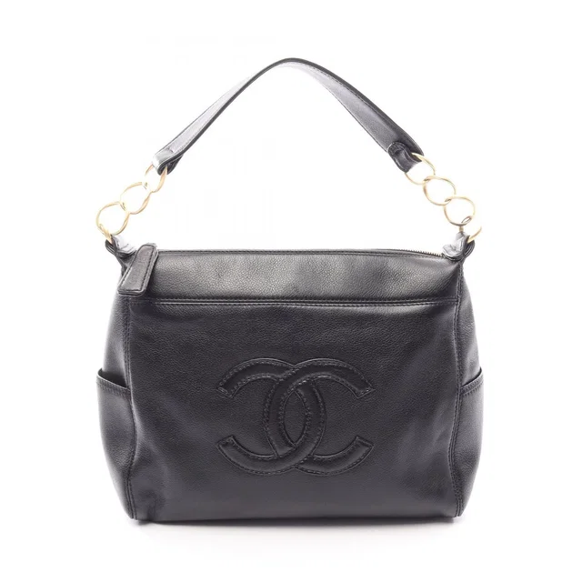Chanel Handbag CC Logo Black Caviar Leather in Black Caviar leather from The Reluxe