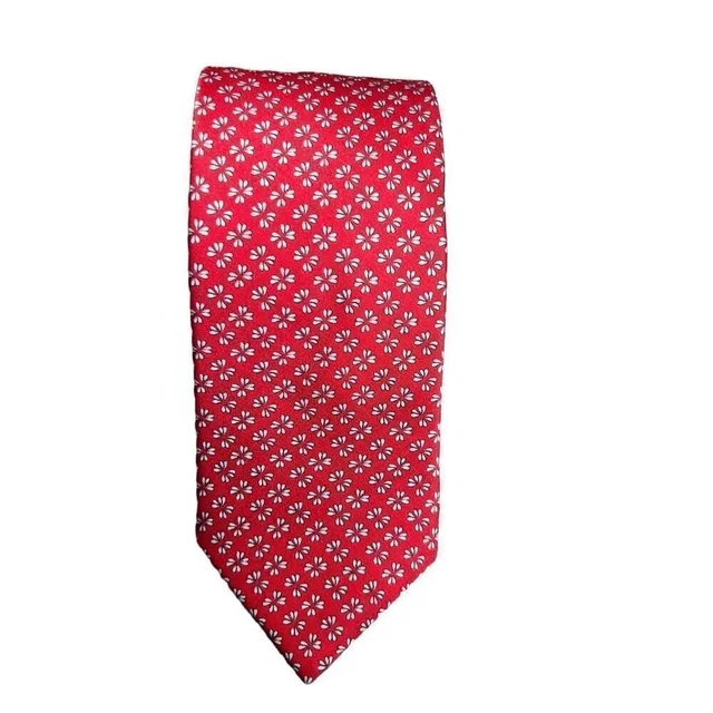 Lanvin Lanvinparis Red Silk Floraltie in silver|red|gray Silk from Poshmark