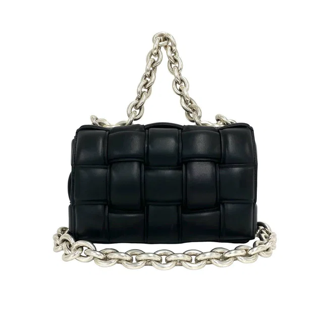 Bottega Veneta Padded Cassette Leather Shoulder Bag in Leather from LuxUness