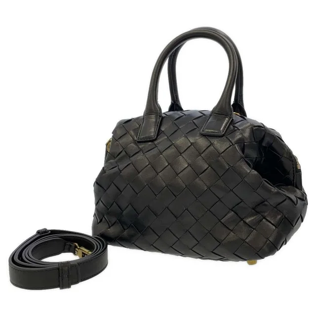 Bottega Veneta Intrecciato Bauletto Handbag Shoulder Bag Black in black Woven leather from Poshmark