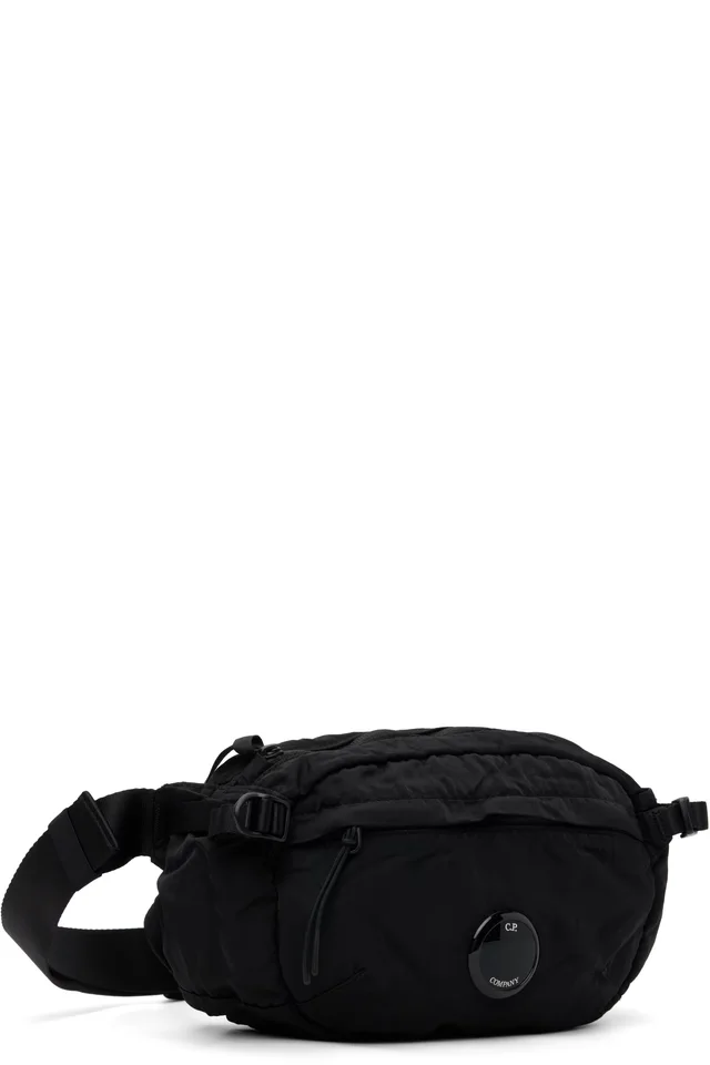 C.P. Company Black Nylon B Belt Bag, photo 2 of 4 from SSENSE